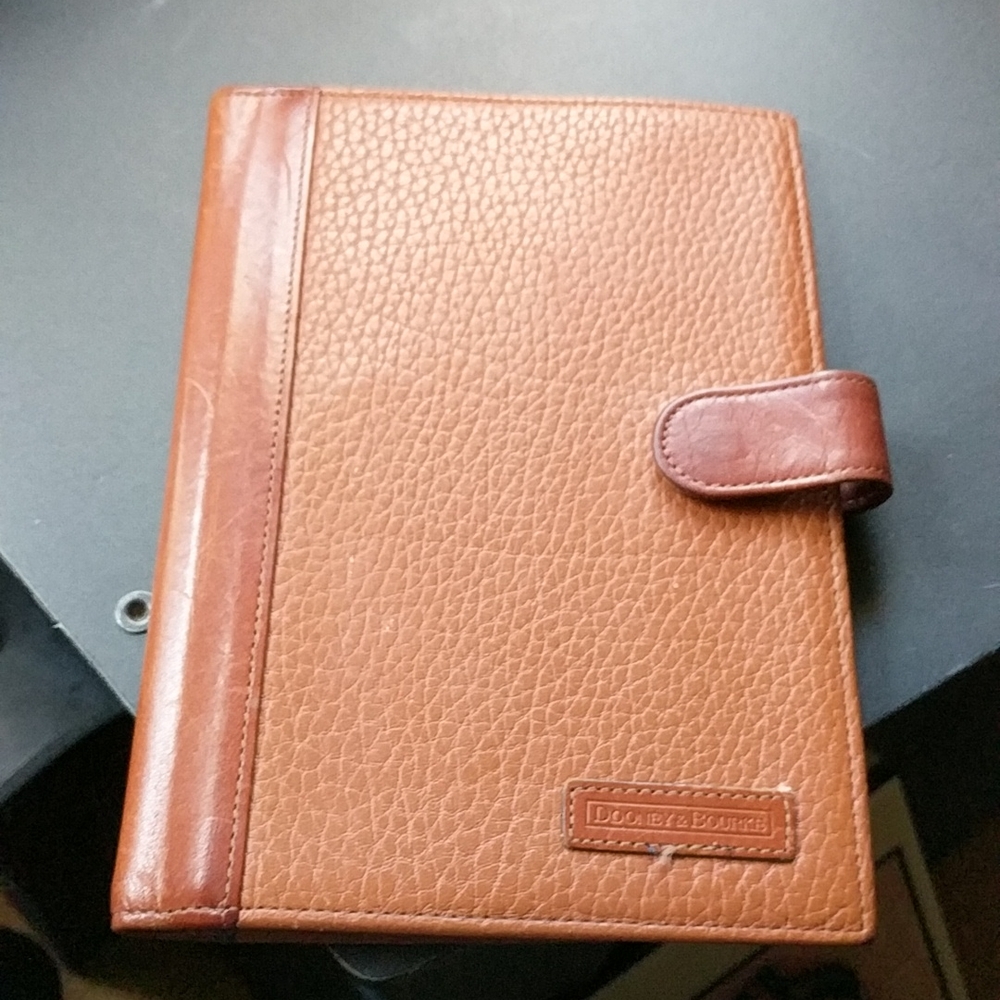 Vintage Dooney & Bourke Leather Refillable Notebook Organizer AWL